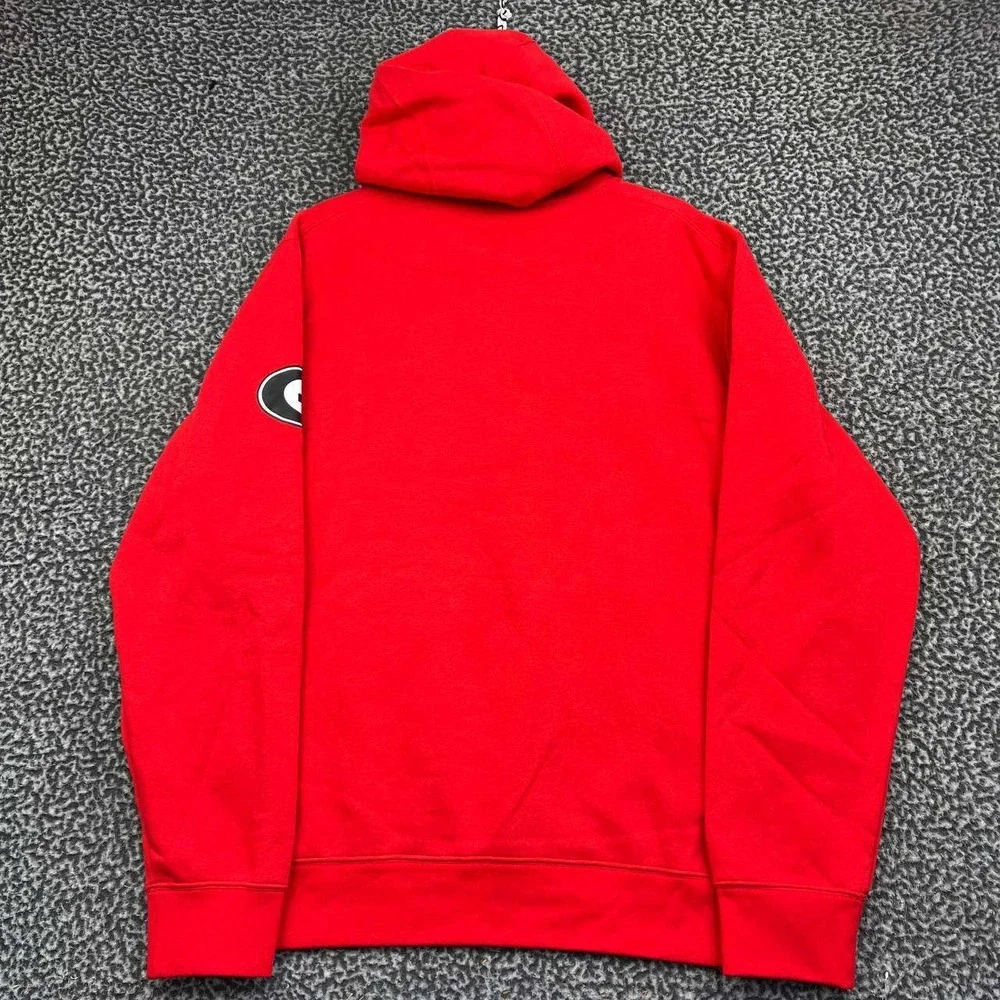 Nike Georgia Bulldogs Dawgs Hoodie Men Large Red NCAA Pullover New L